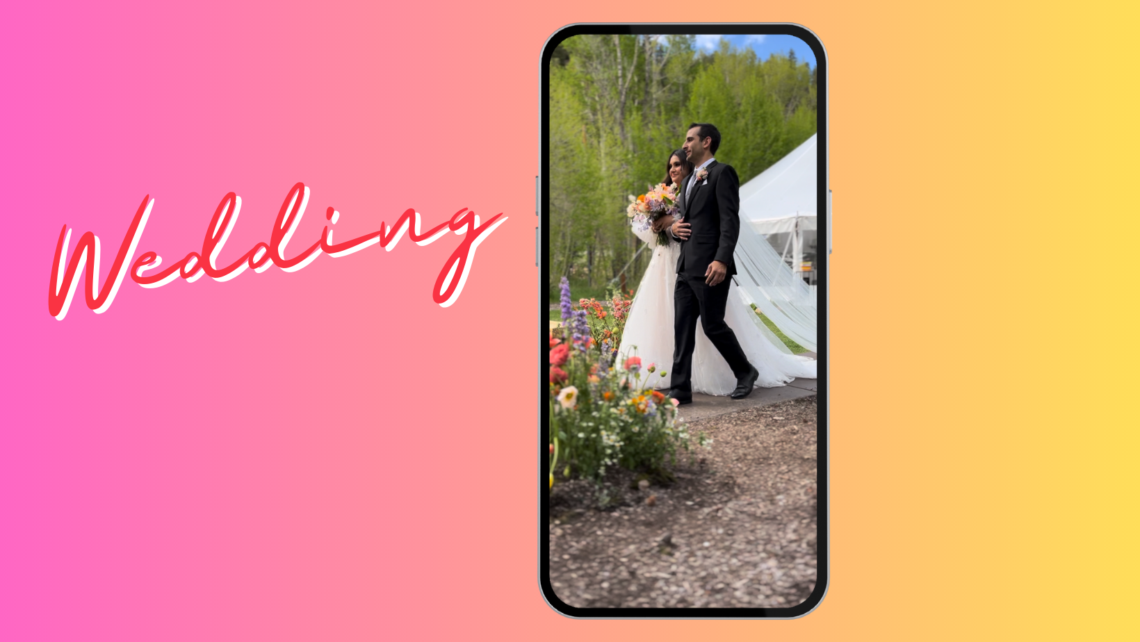 Load video: wedding video filmed on iphone